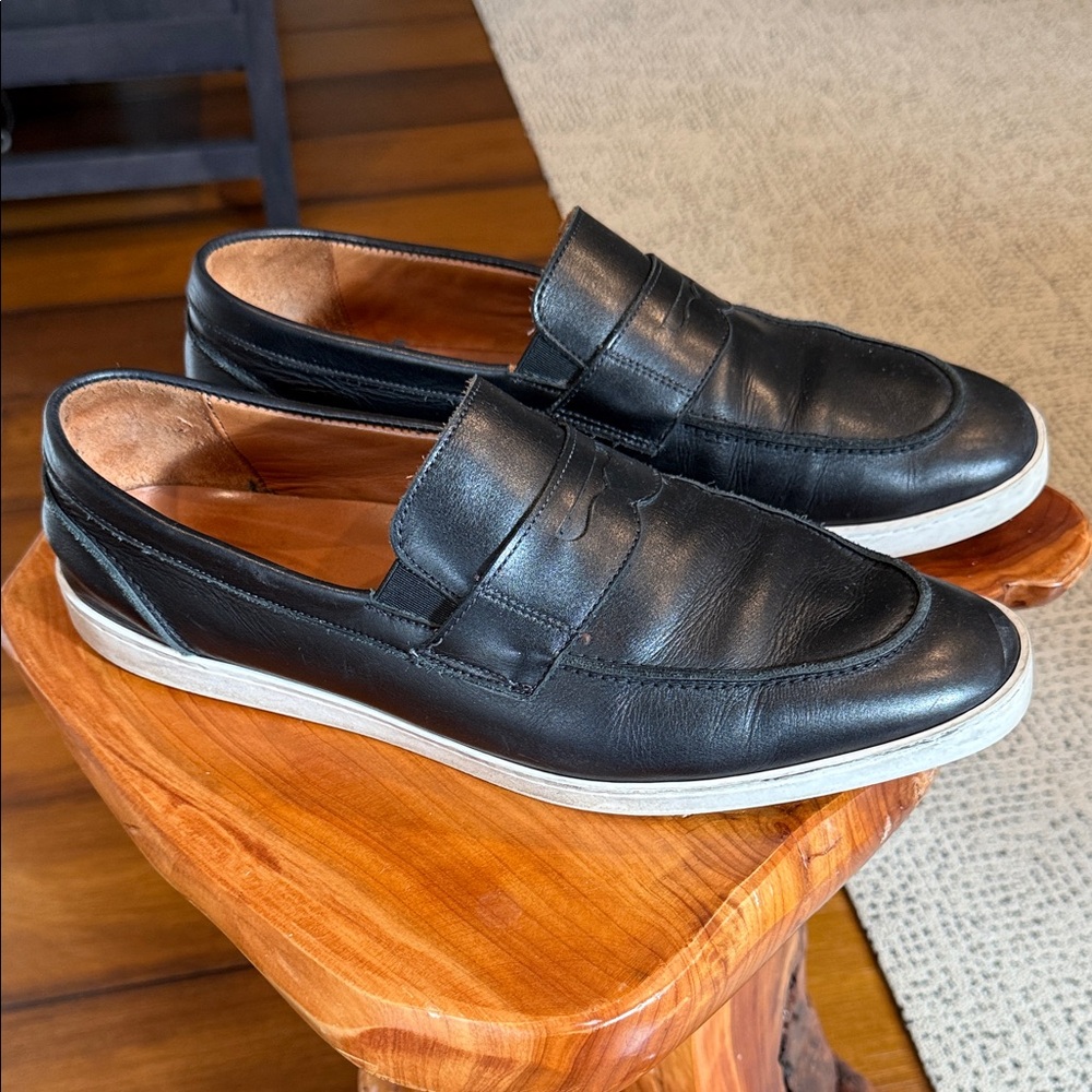 Allen Edmonds Black Leather Slip-On Loafers